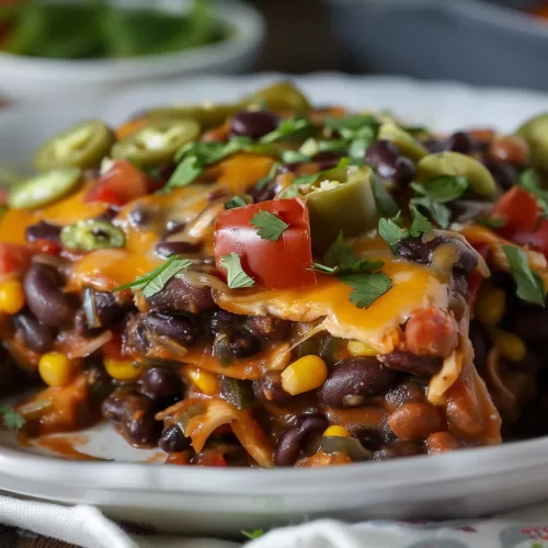 Cheesy Southwestern Black Bean Bake.