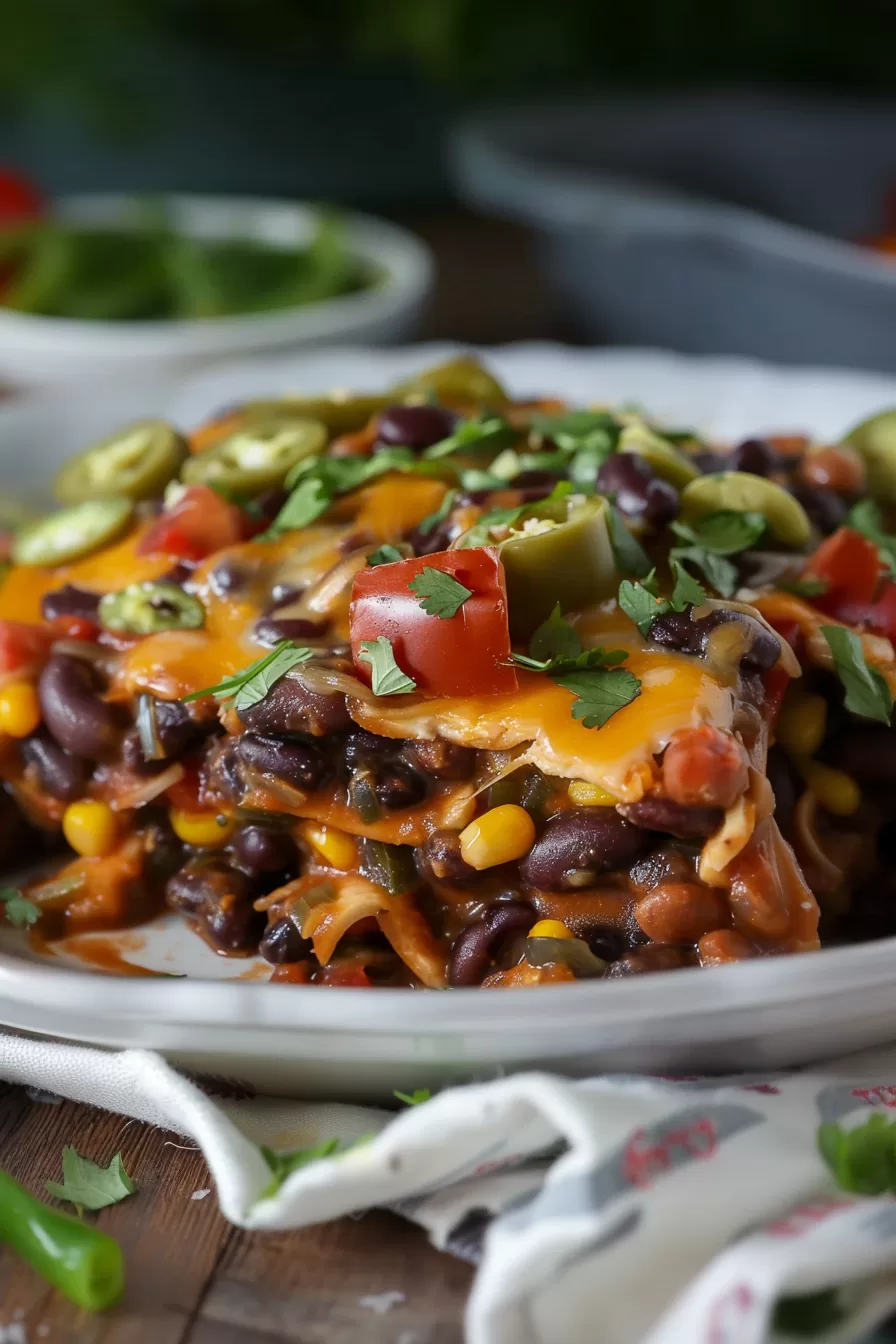 Cheesy Southwestern Black Bean Bake.