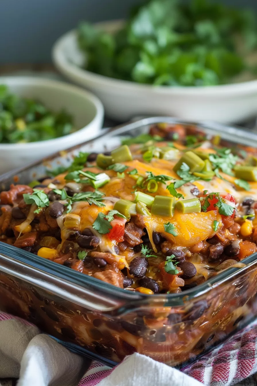 Cheesy Southwestern Black Bean Bake