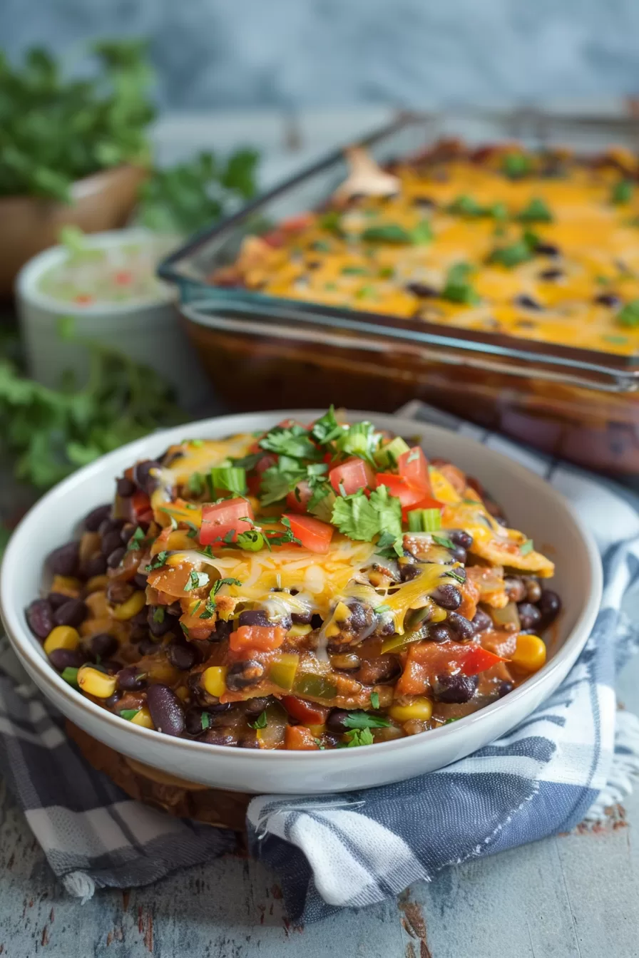 Cheesy Southwestern Black Bean Bake