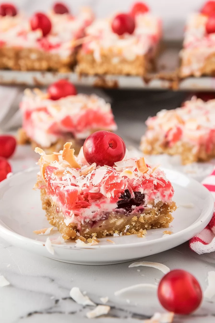 Chewy Cherry Coconut Magic Bars