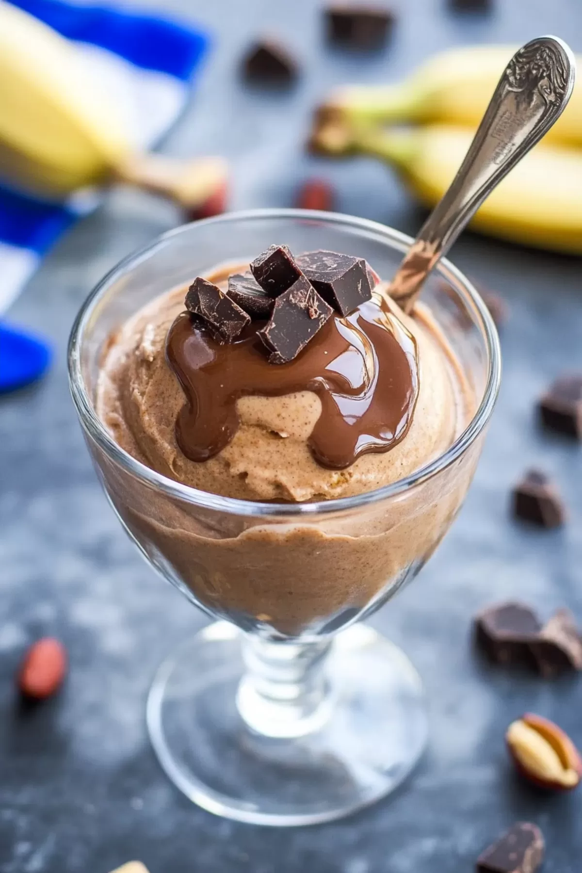 Chocolate Peanut Butter Banana Ice Cream