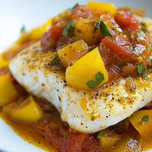 Cod in a Moroccan Tomato Sauce