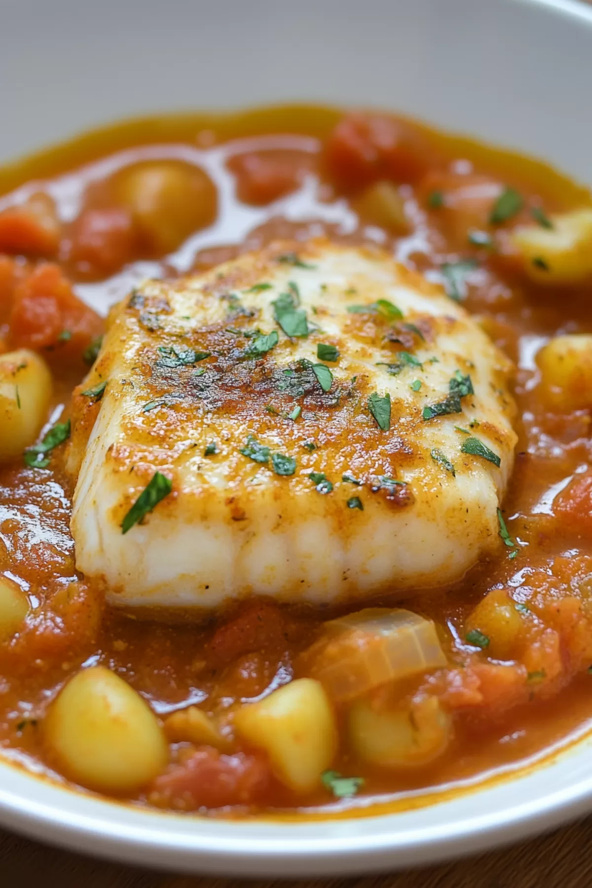 Cod in a Moroccan Tomato Sauce