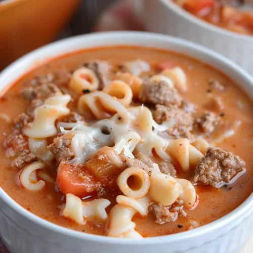 Comforting Creamy Beef and Tomato Soup