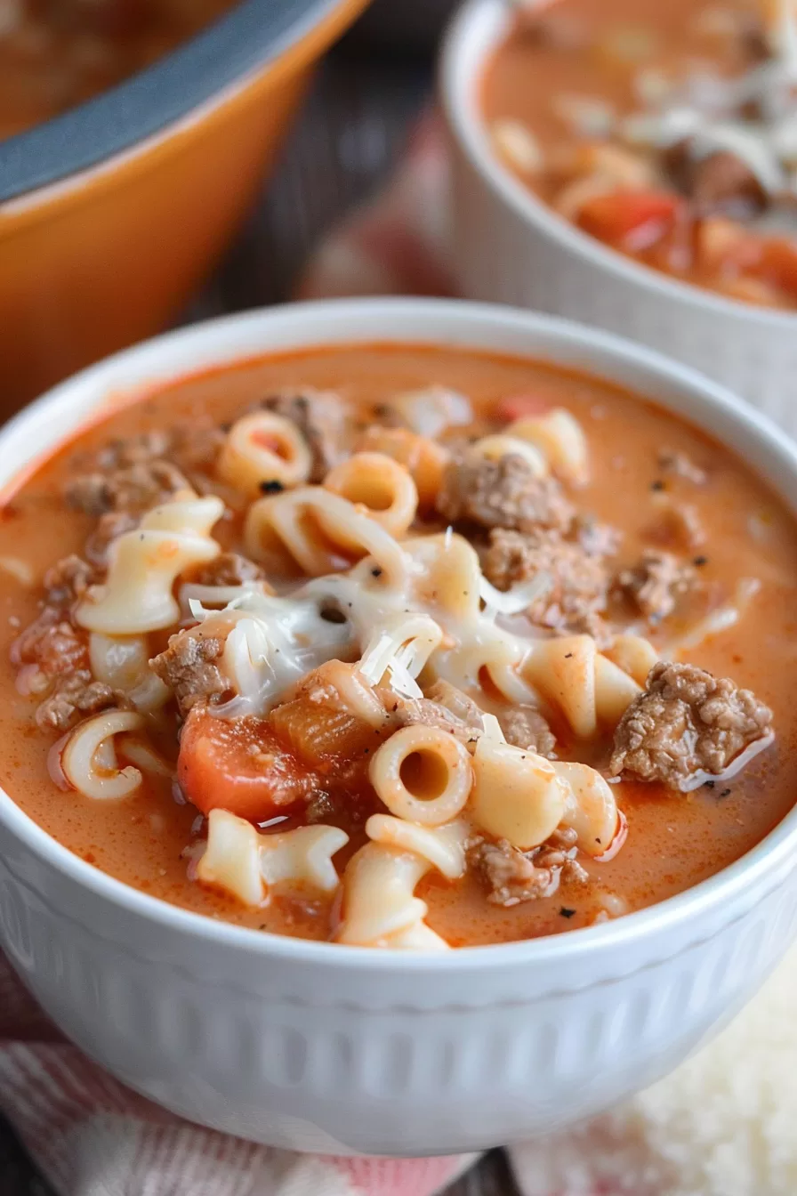 Comforting Creamy Beef and Tomato Soup