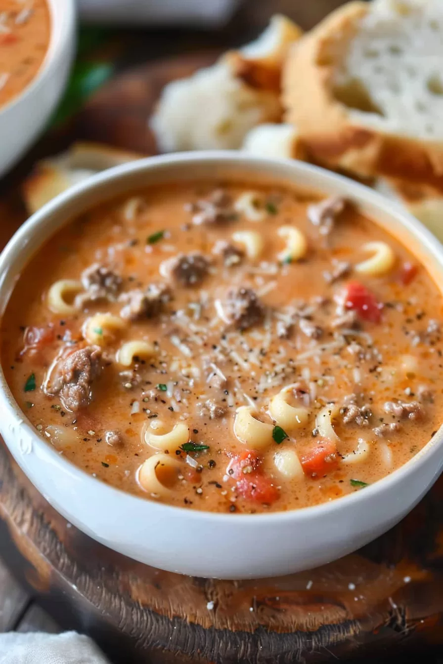 Comforting Creamy Beef and Tomato Soup