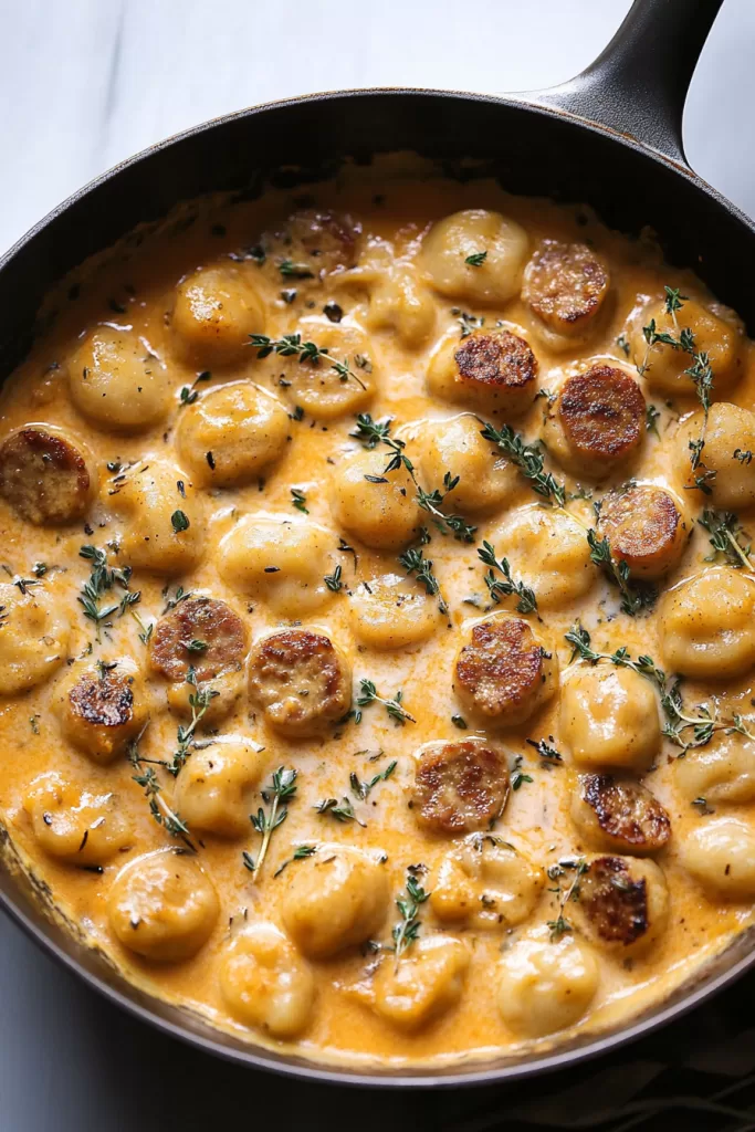 Creamy Butternut Squash Gnocchi and Sausage