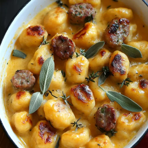 Creamy Butternut Squash Gnocchi and Sausage