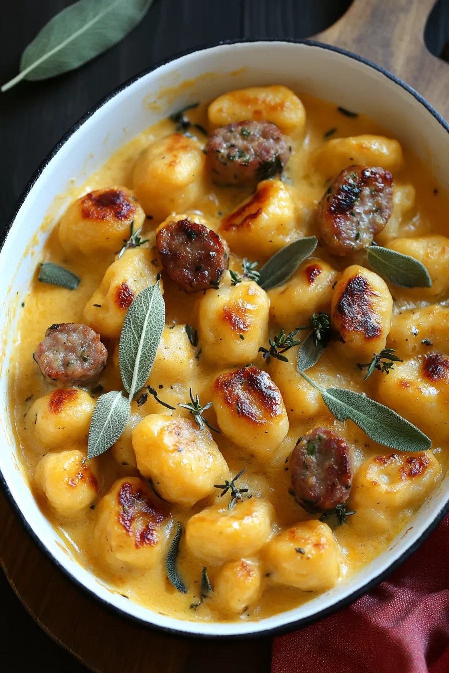 Creamy Butternut Squash Gnocchi and Sausage