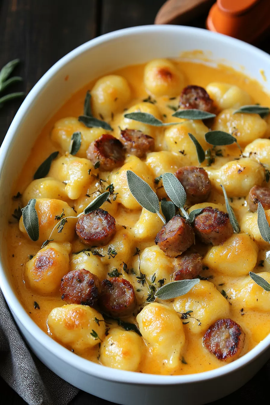 Creamy Butternut Squash Gnocchi and Sausage