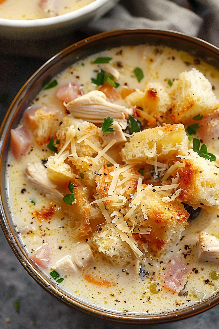 Creamy Chicken Cordon Bleu Soup