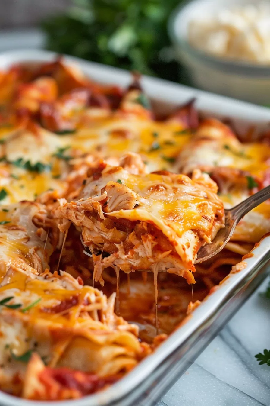 Creamy Chicken Enchilada Casserole