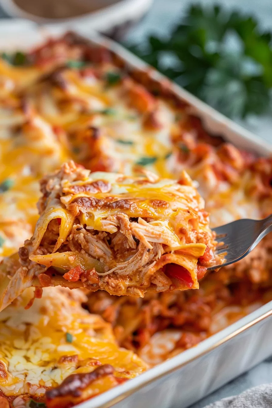 Creamy Chicken Enchilada Casserole