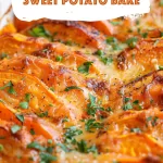 Creamy Garlic Butter Sweet Potato Bake