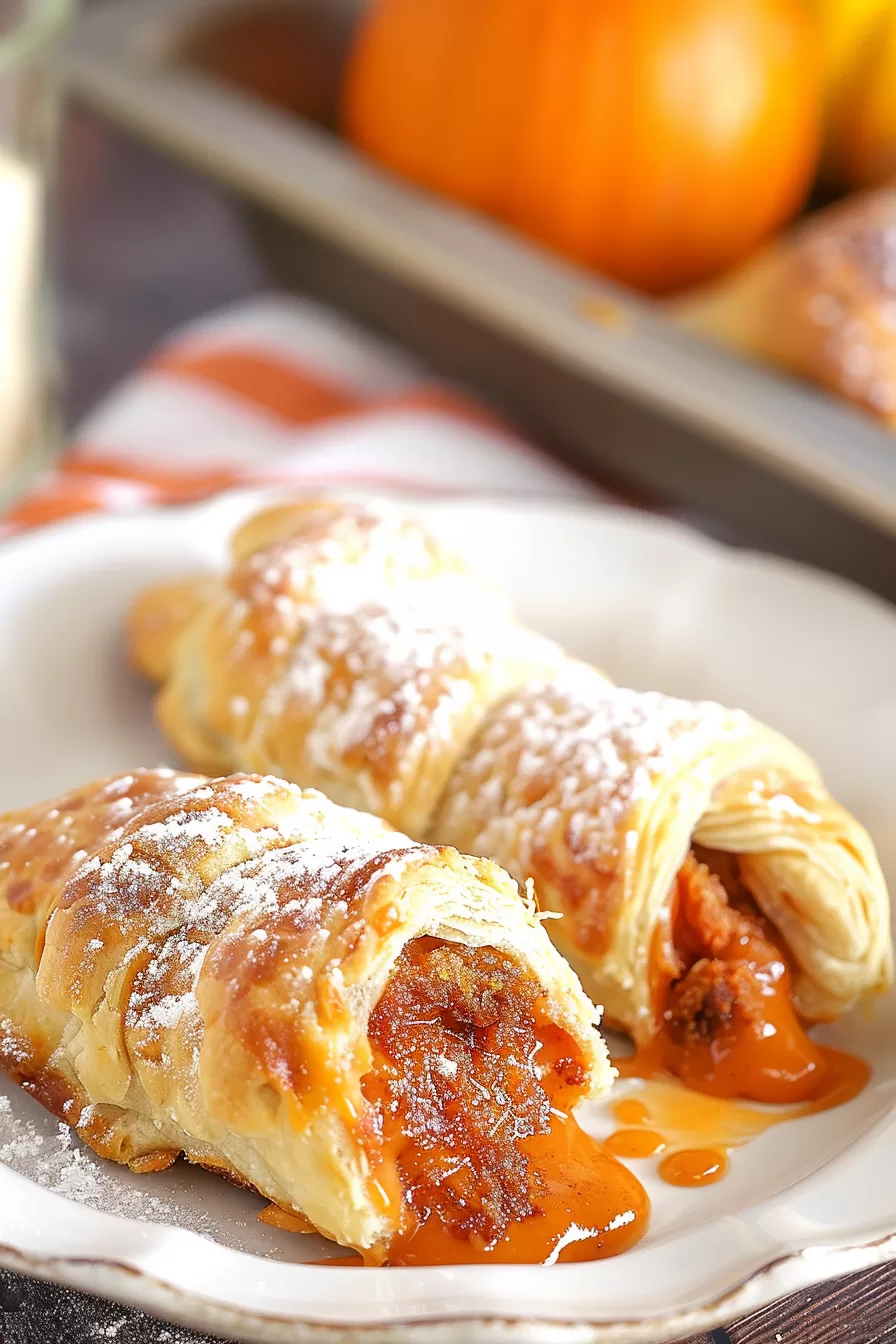 Crescent Roll Pumpkin Pie Dumplings