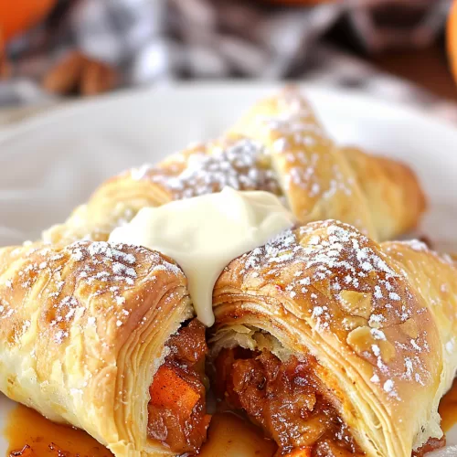 Crescent Roll Pumpkin Pie Dumplings