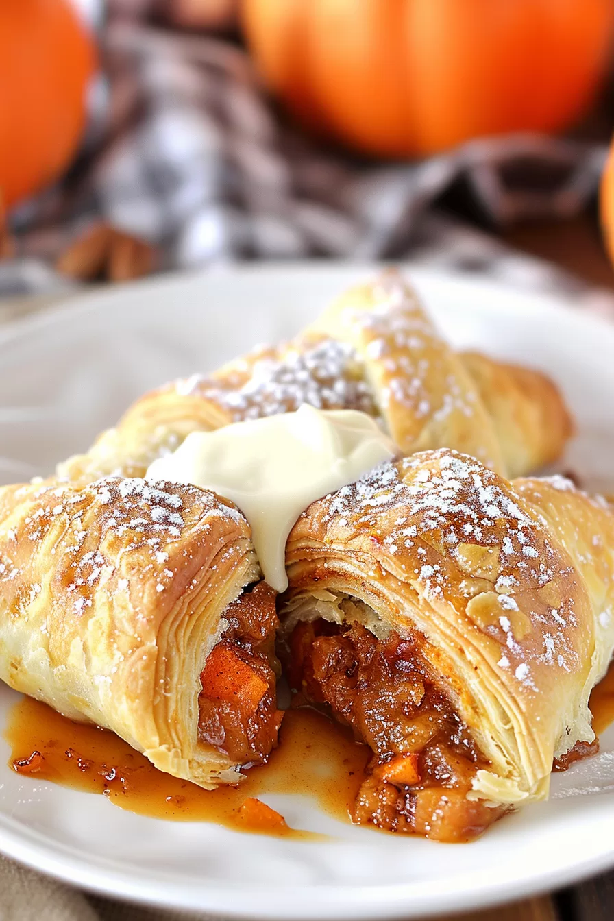 Crescent Roll Pumpkin Pie Dumplings