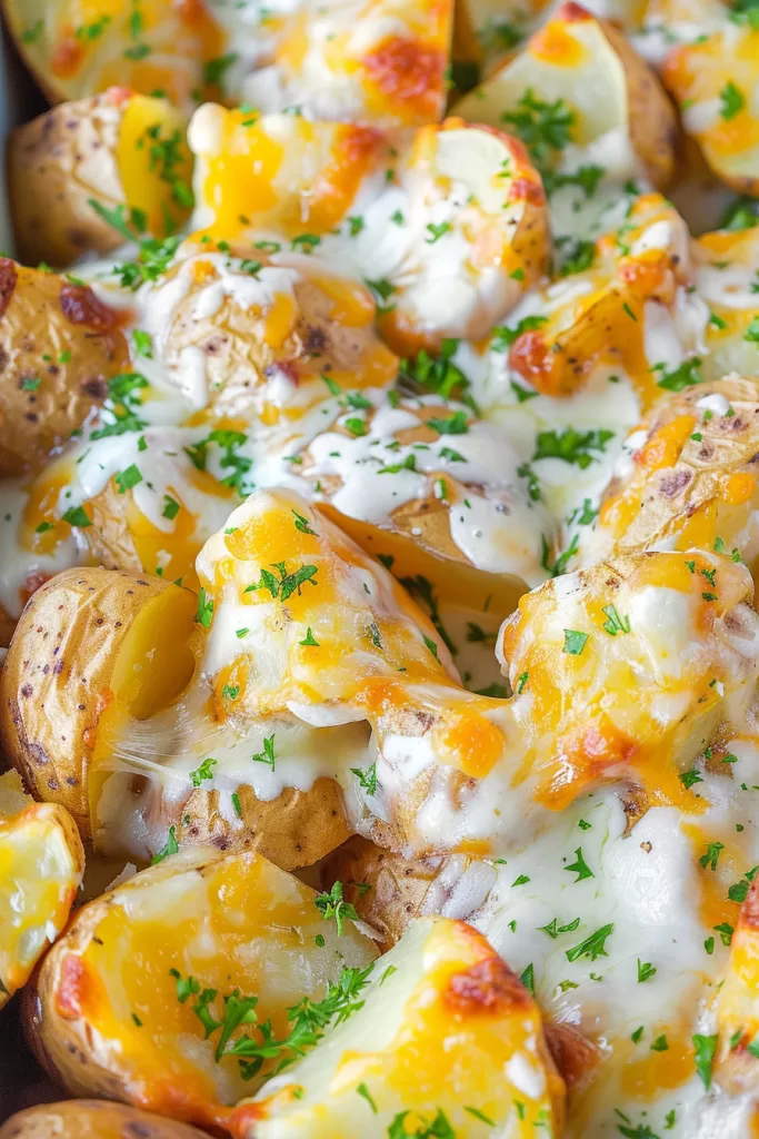 Crispy Baked Cheesy Ranch Potatoes