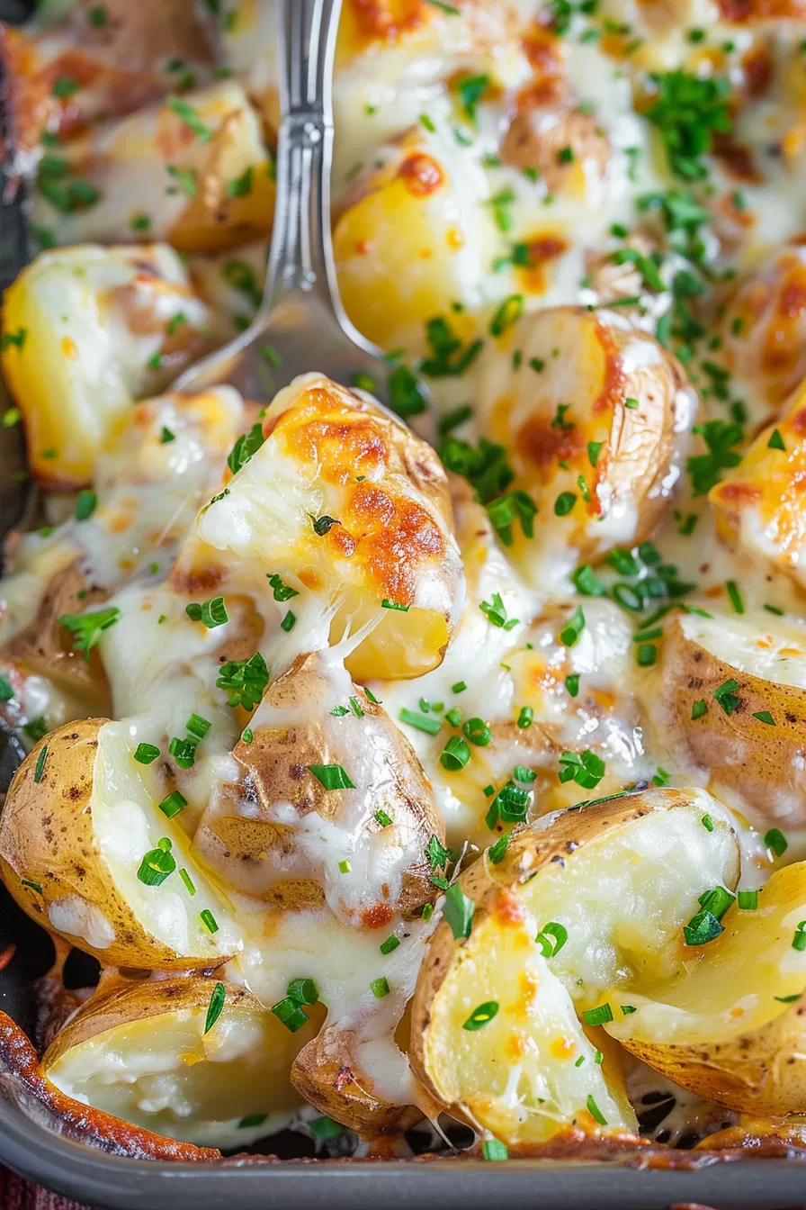 Crispy Baked Cheesy Ranch Potatoes