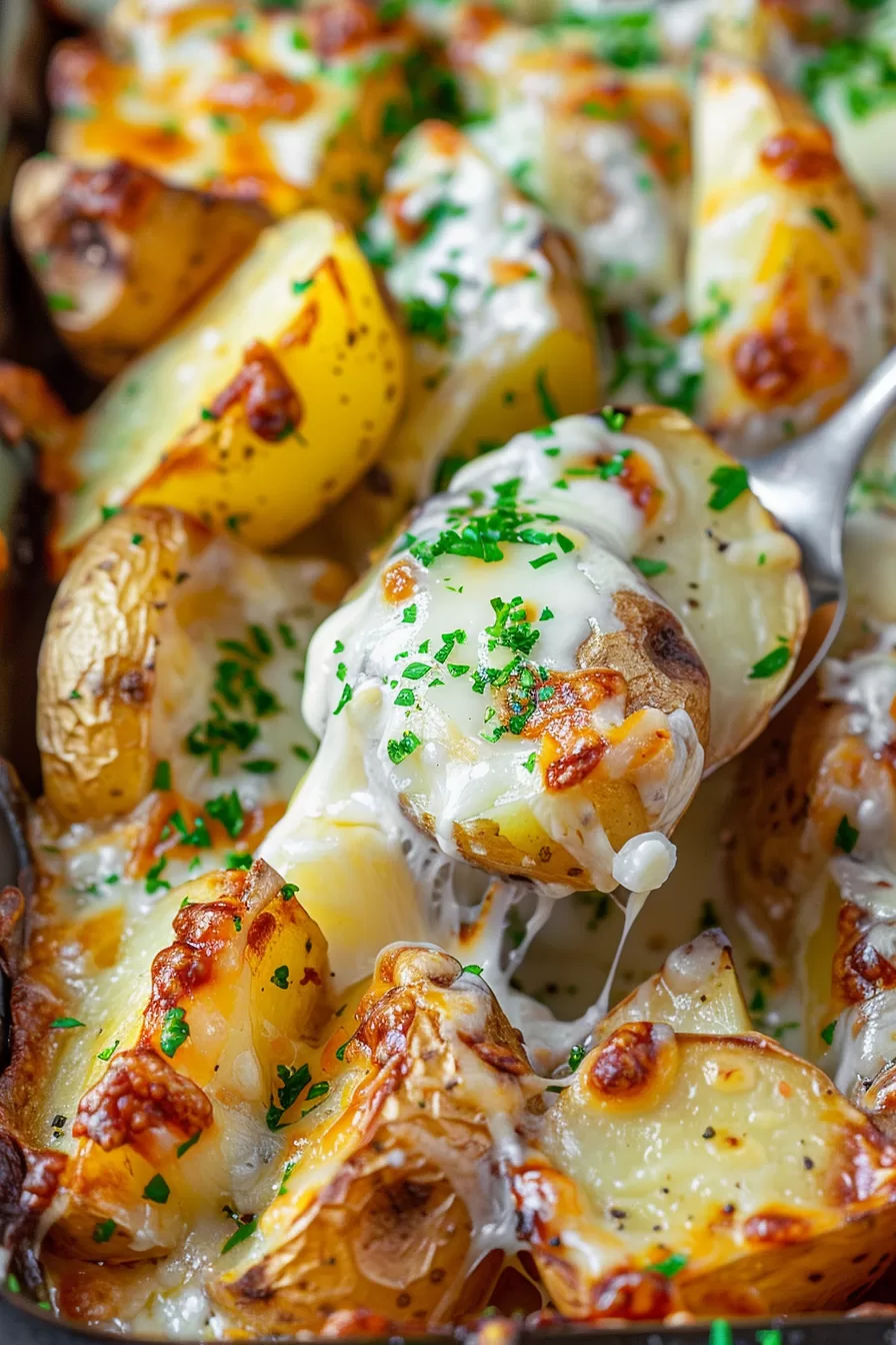 Crispy Baked Cheesy Ranch Potatoes