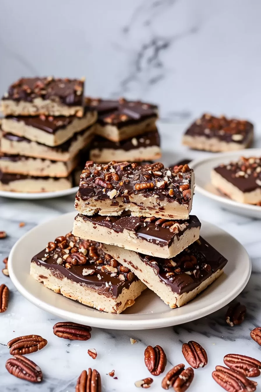 Crispy Chocolate Pecan Shortbread