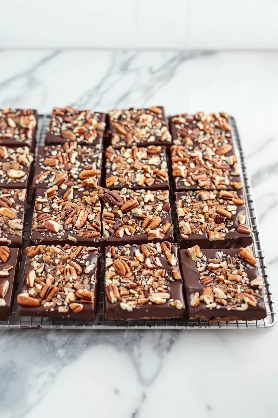 Crispy Chocolate Pecan Shortbread