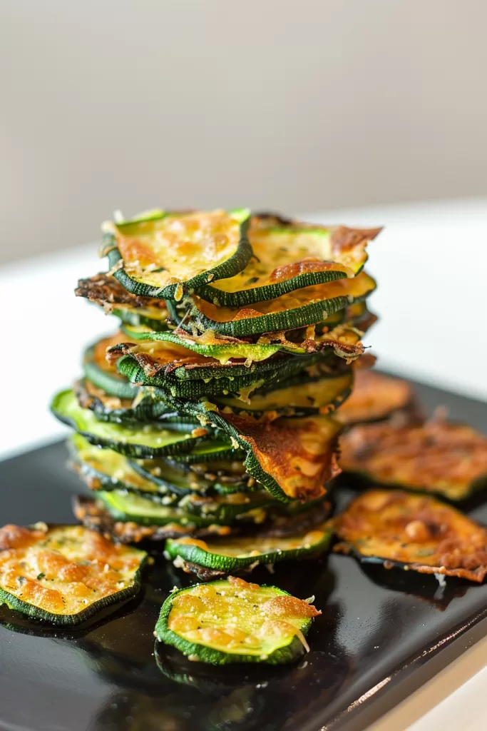 Crispy Keto Parmesan Zucchini Chips