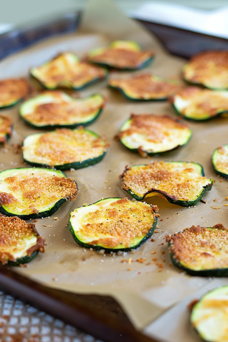 Crispy Keto Parmesan Zucchini Chips