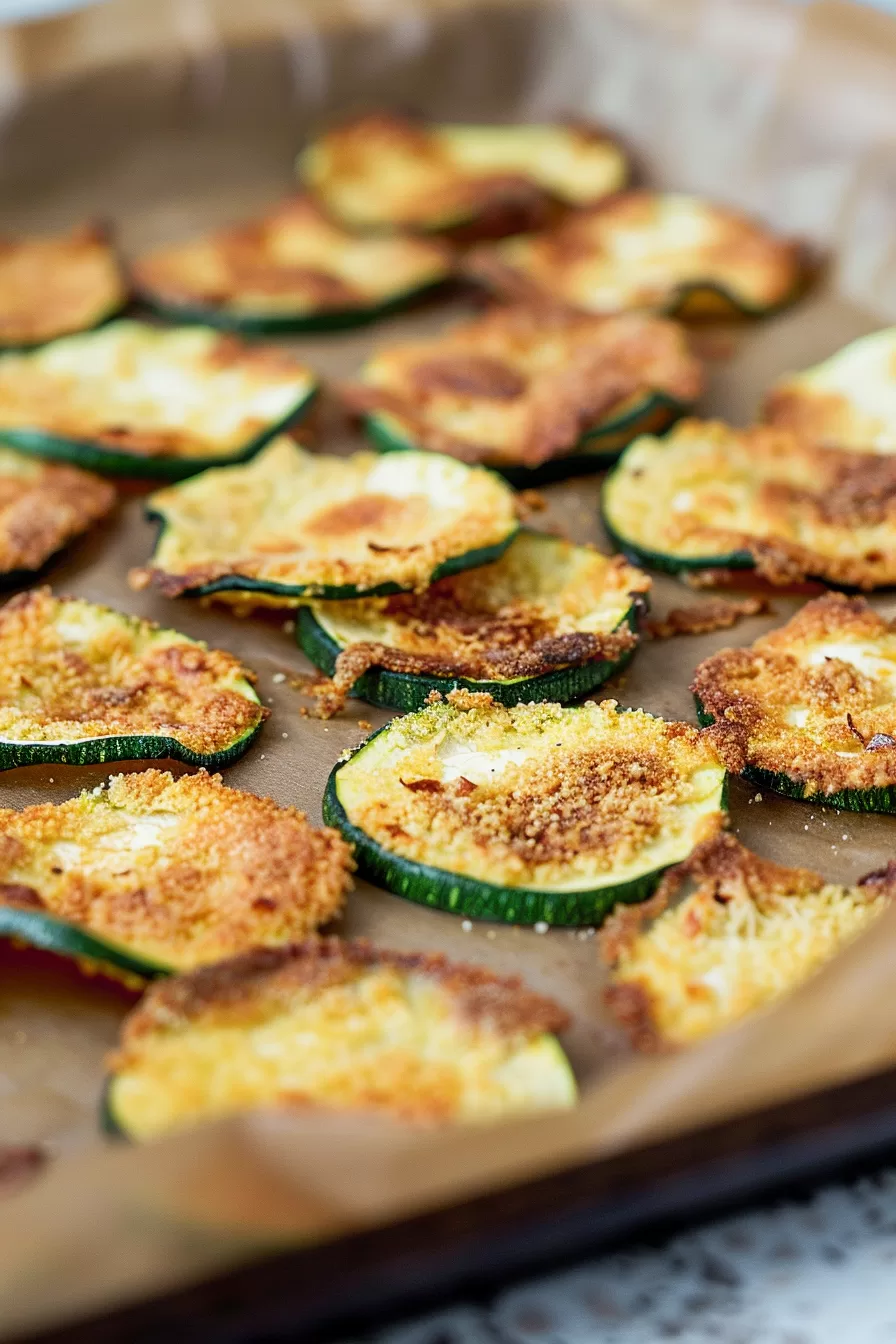 Crispy Keto Parmesan Zucchini Chips