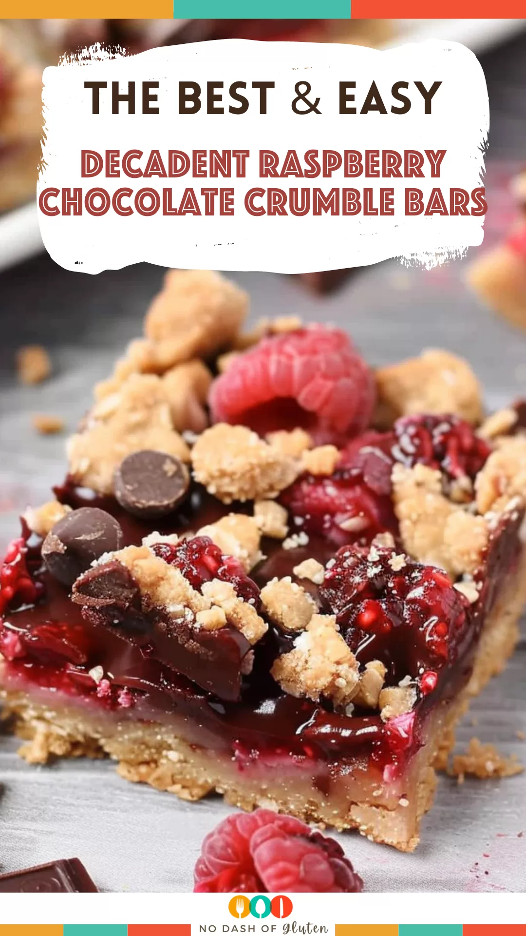 Decadent Raspberry Chocolate Crumble Bars