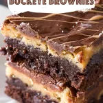 Decadent Turtle Buckeye Brownies