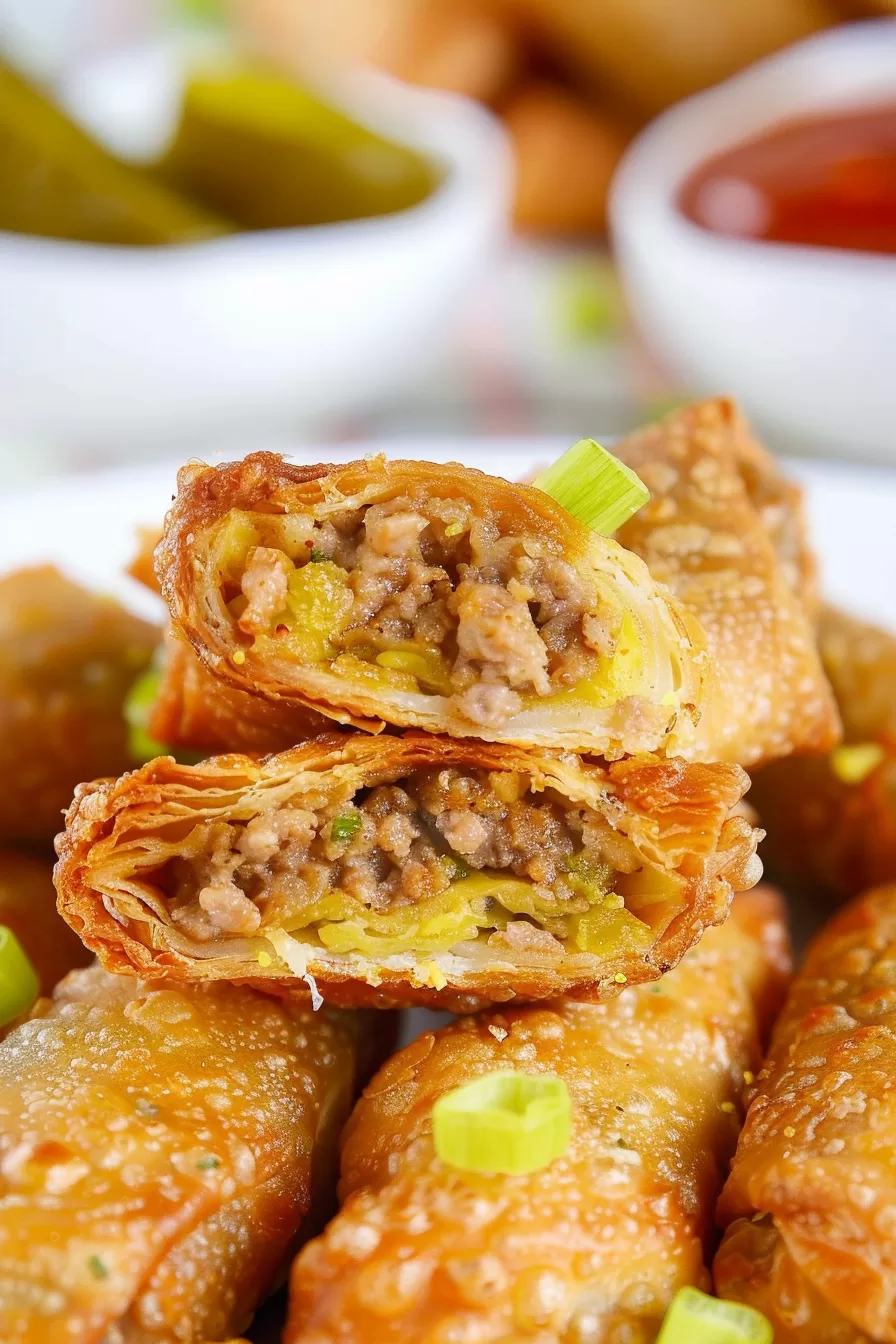 Easy Big Mac Egg Rolls