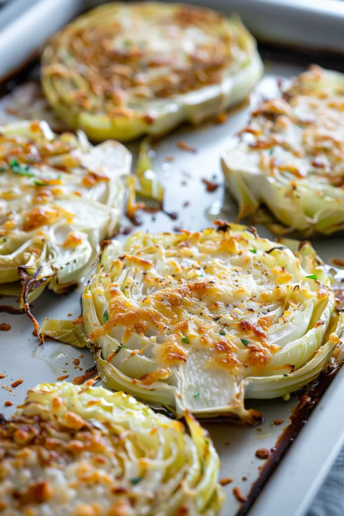 Easy Cheesy Cabbage Steaks