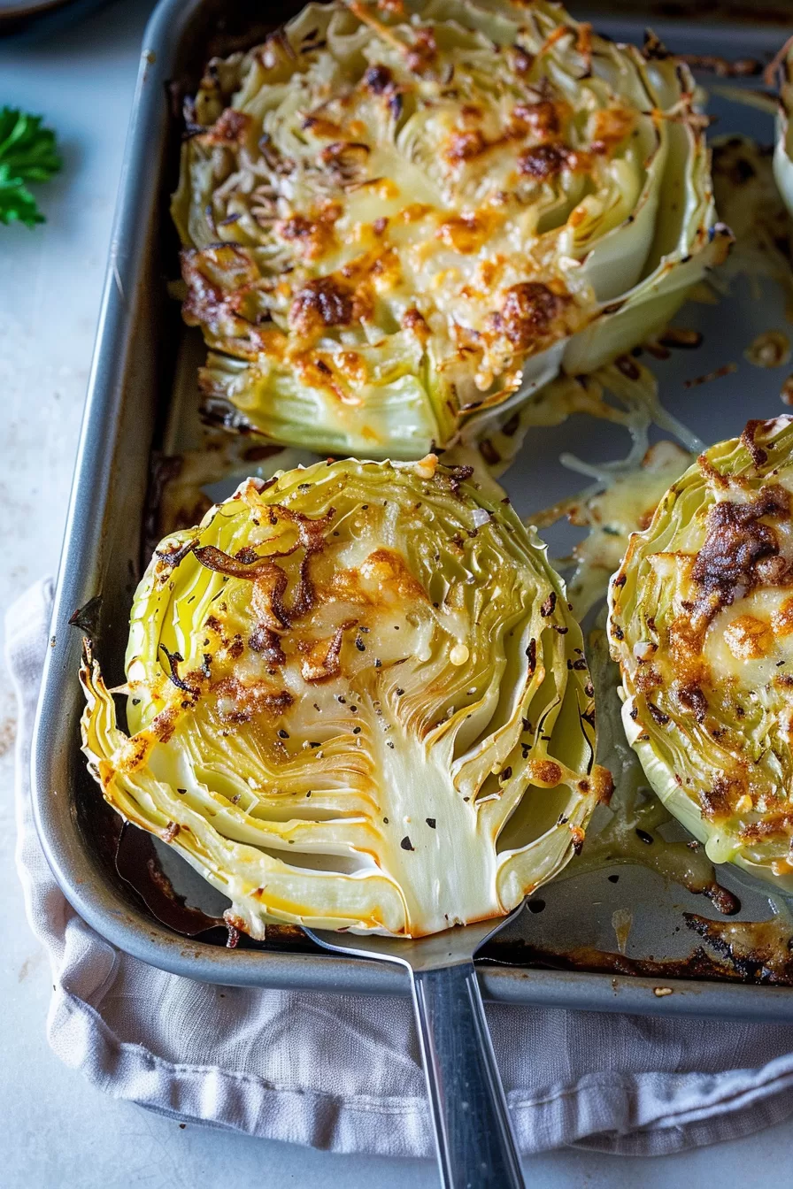 Easy Cheesy Cabbage Steaks