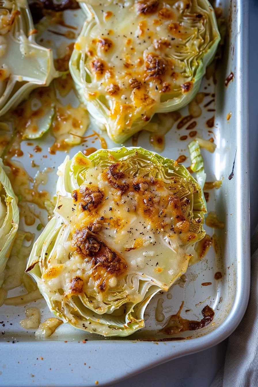 Easy Cheesy Cabbage Steaks