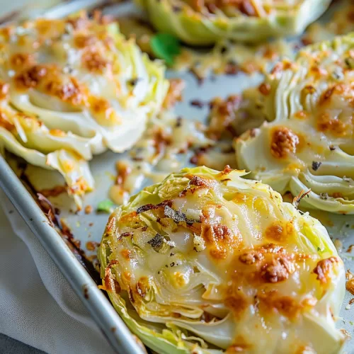 Easy Cheesy Cabbage Steaks