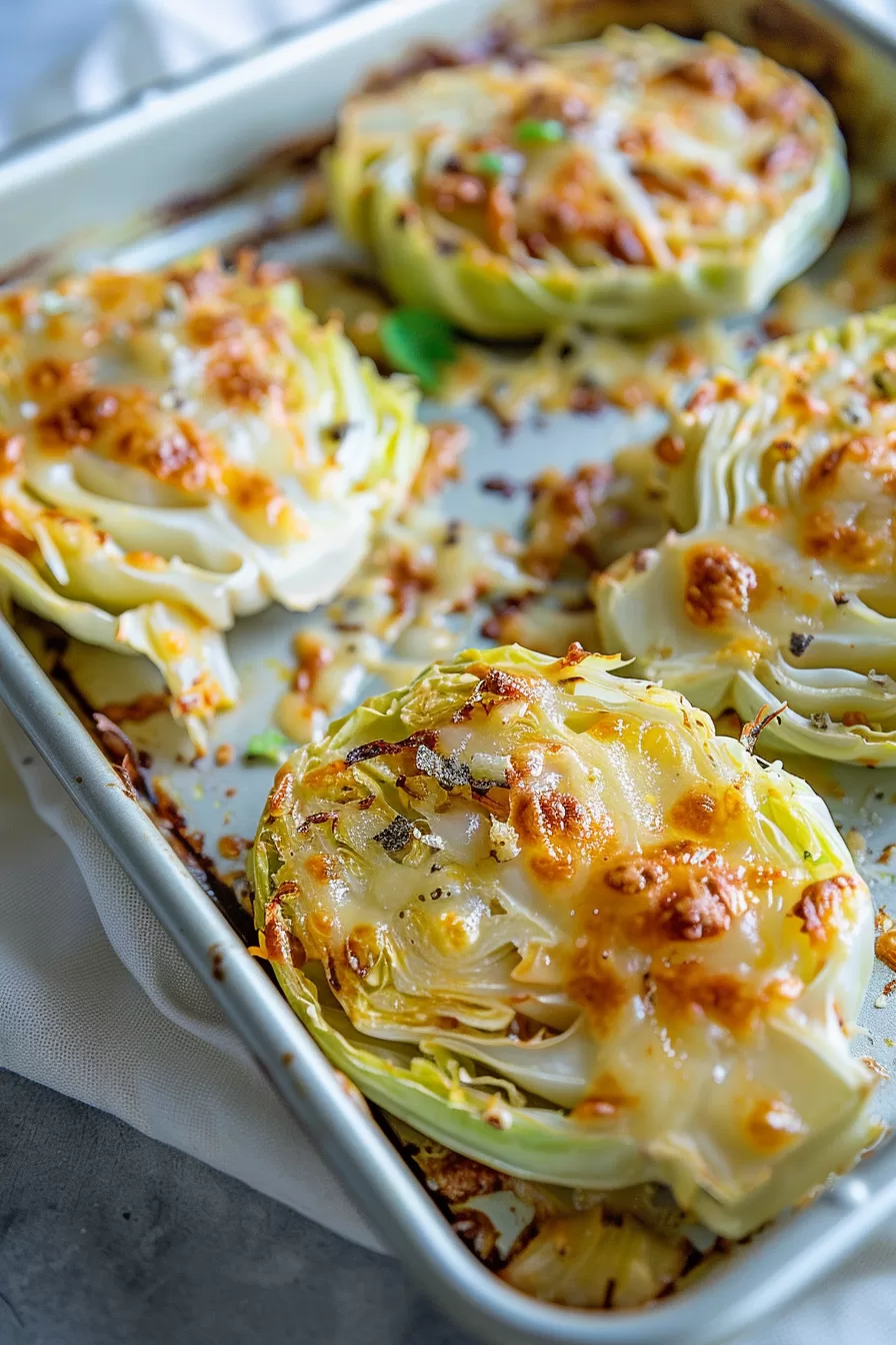 Easy Cheesy Cabbage Steaks