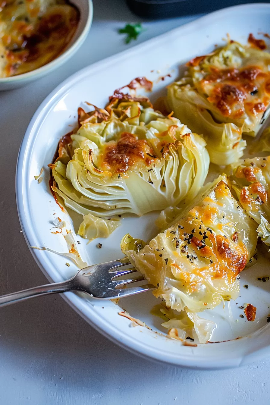 Easy Cheesy Cabbage Steaks