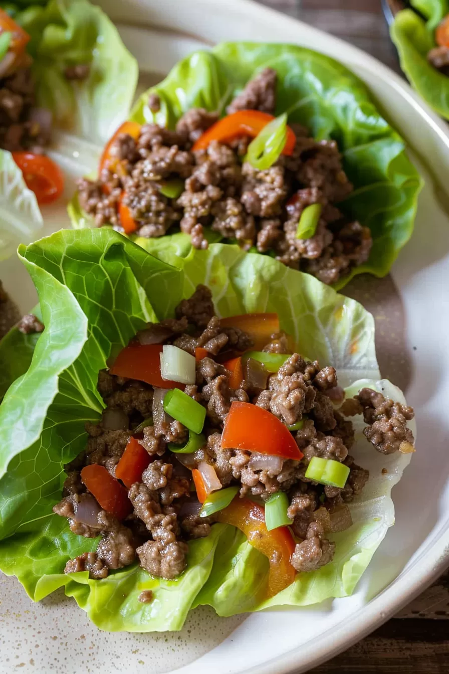 Easy Ground Beef Lettuce Wraps