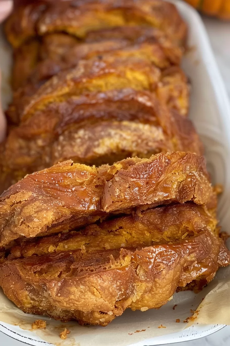 Flaky Pumpkin Spice Pull Apart Bread