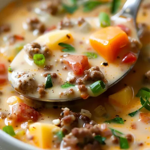 Flavorful Cheeseburger Soup