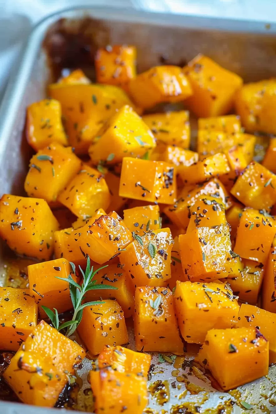 Flavorful Garlic Herb Roasted Butternut Squash