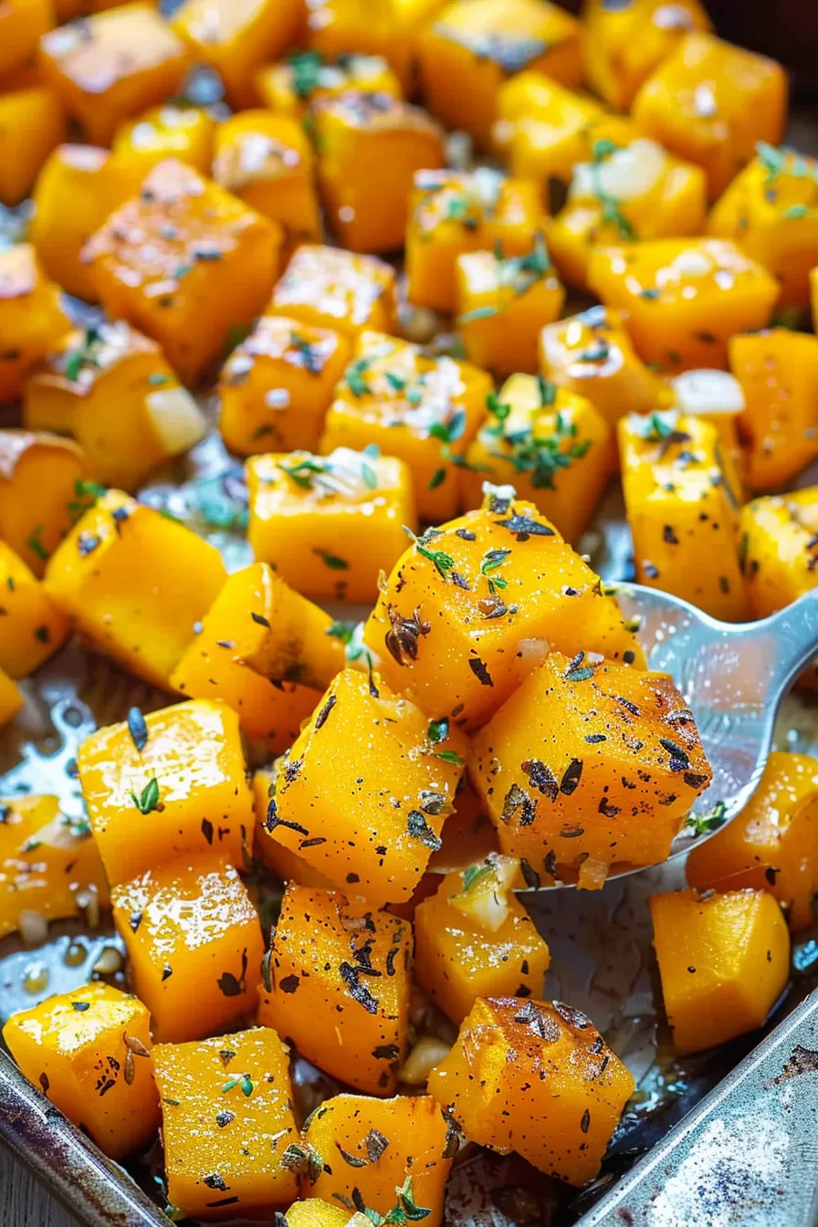 Flavorful Garlic Herb Roasted Butternut Squash