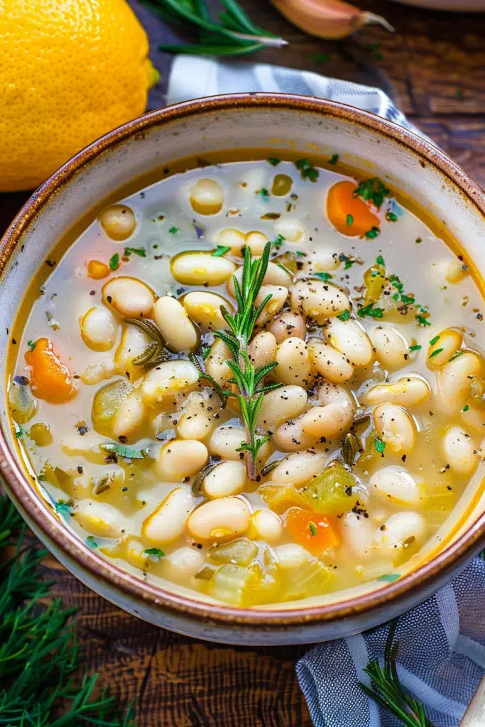 Flavorful White Bean and Rosemary Soup