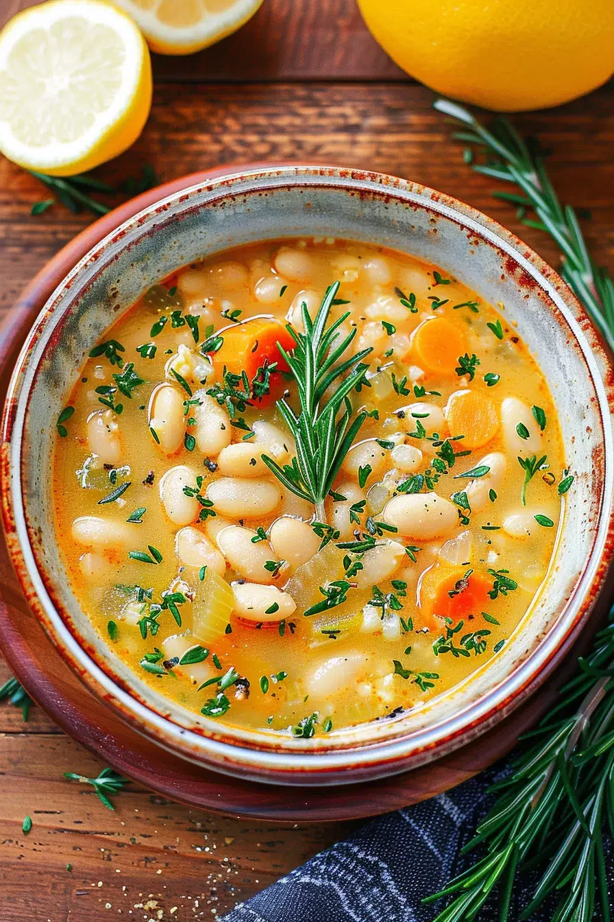 Flavorful White Bean and Rosemary Soup