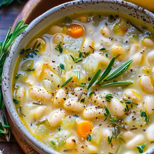 Flavorful White Bean and Rosemary Soup