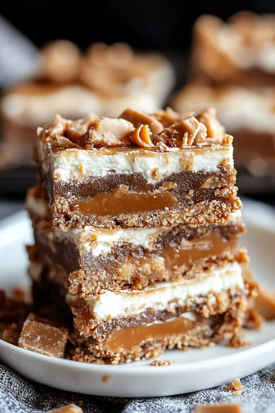 Gooey Butterfinger Caramel Bars