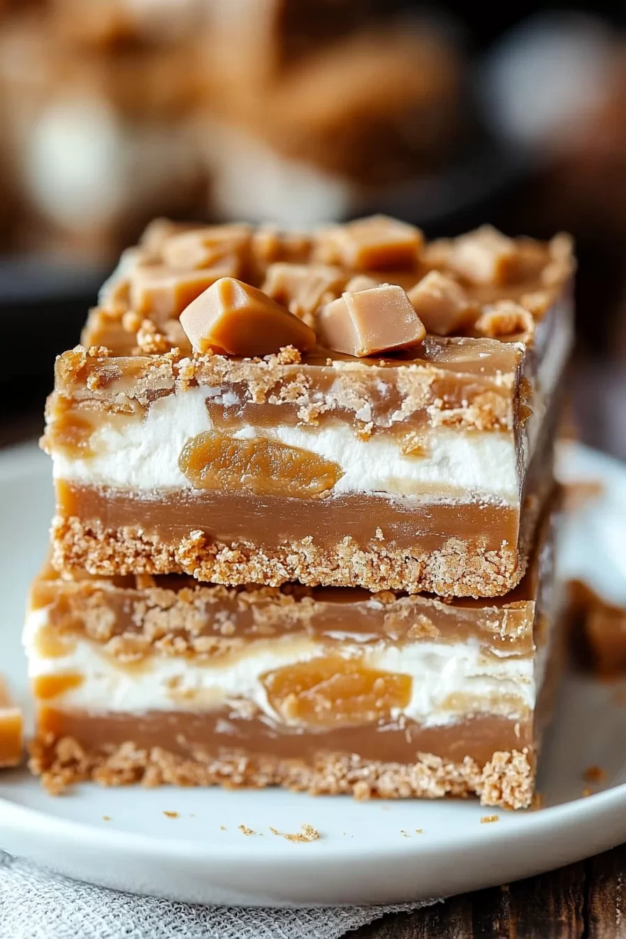 Gooey Butterfinger Caramel Bars