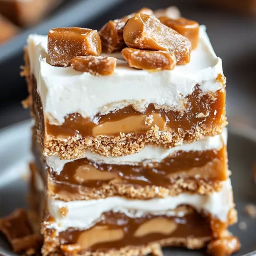 Gooey Butterfinger Caramel Bars